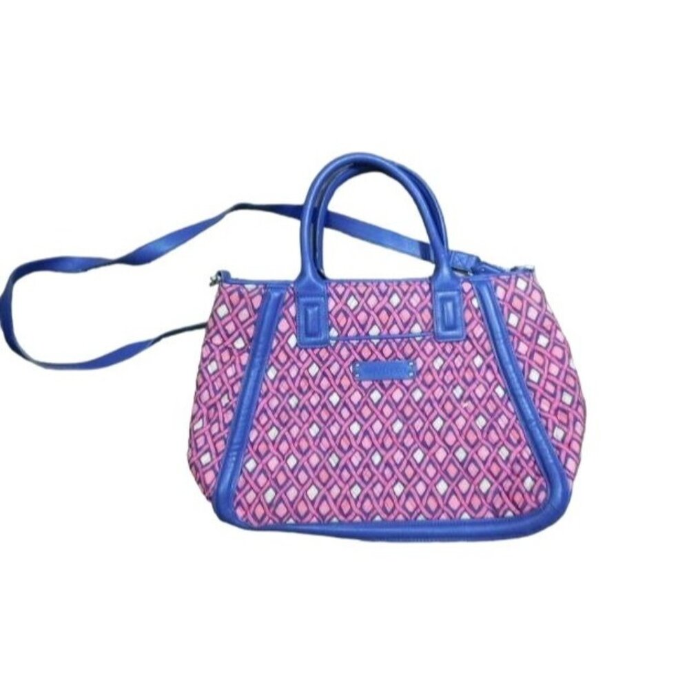 Vera Bradley Convertible Detachable Crossbody Purple Pink Handbag Purse